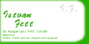 istvan fett business card